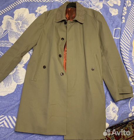 Плащ пальто тренч Ted Baker зелёный XL