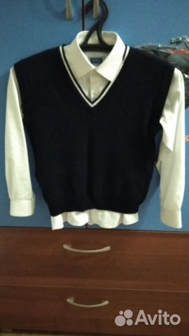 Рубашка и жилетка для школы