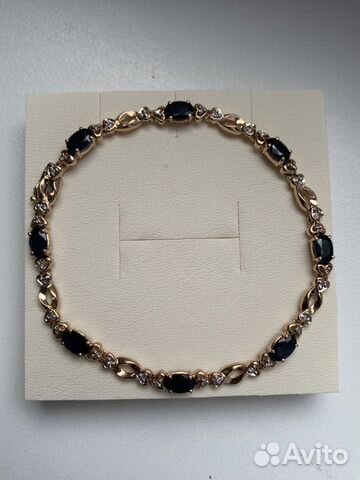 Золотой браслет с Сапфиром и бриллиантами Золотой браслет с Сапфиром и бриллиантами