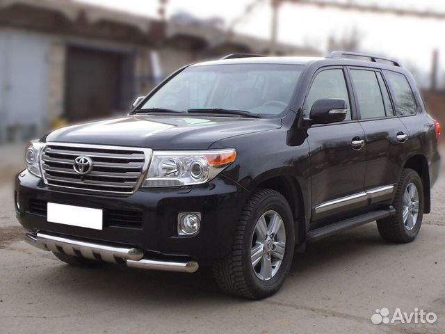 Защита переднего бампера на toyota land cruiser 2