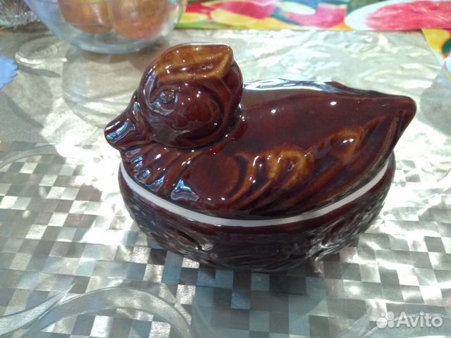 Горшочек жаропрочный с крышкой новый