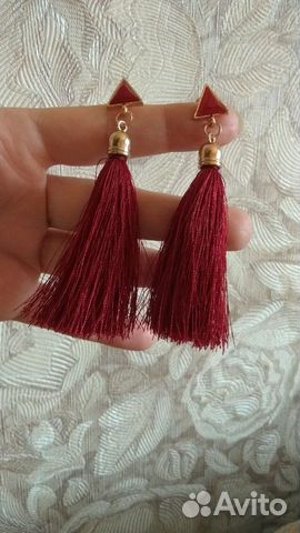 Серьги кисточки Серьги кисточки