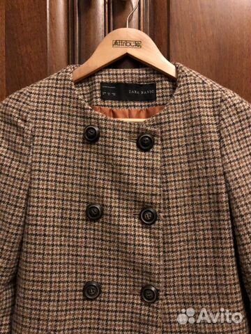 Пальто Zara 36, шерсть