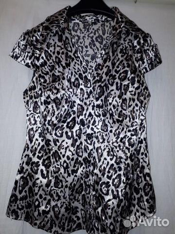 Шелковая блузка с леопардовым принтом