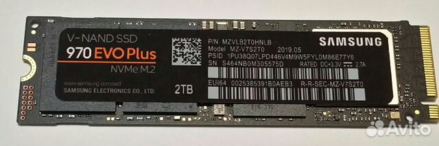 2TB SAMSUNG 970 EVO Plus SSD M.2 2280