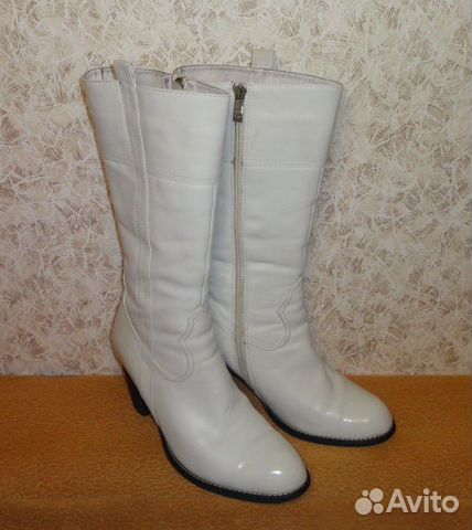 Сапоги белые зимние