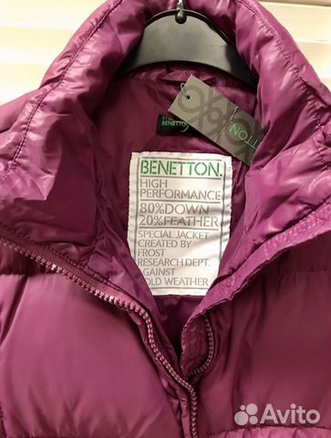 Пуховик женский Benetton новый Пуховик женский Benetton новый