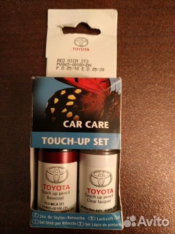 Ретуширование царапин авто Toyota вишня