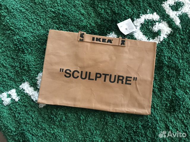 Сумка мешок IKEA markerad Virgil Abloh Off White