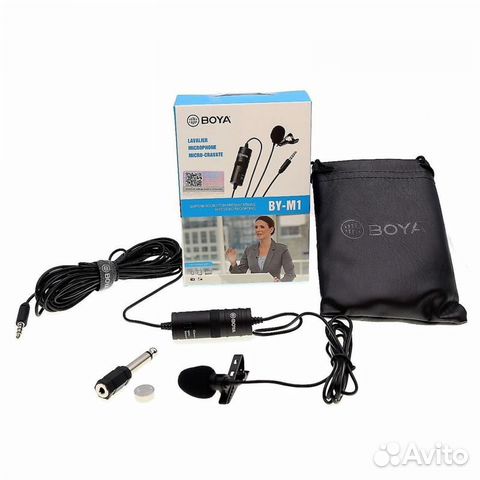 Микрофон петличный для видеоблогов новый