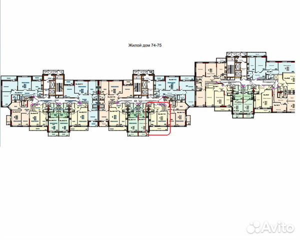 1-к квартира, 43 м², 2/14 эт.