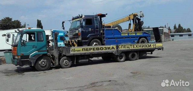Трал низкорамный грузовой с кму перевозка jcb
