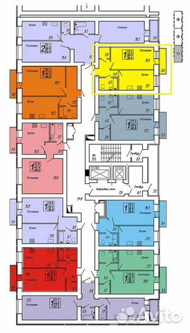 1-к квартира, 38.5 м², 2/14 эт.