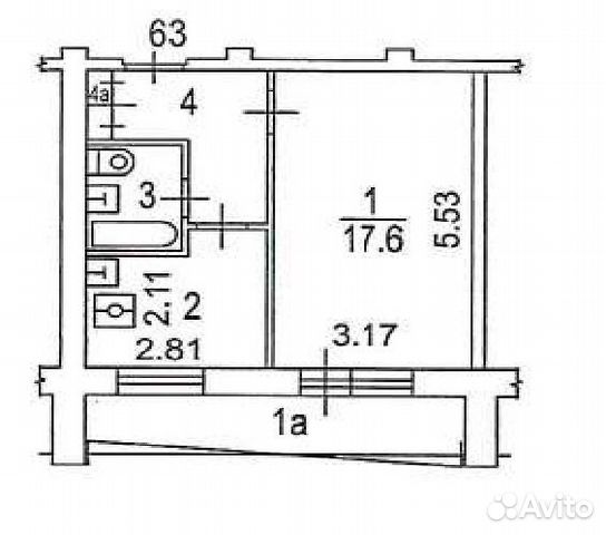 1-к квартира, 32.4 м², 4/9 эт.