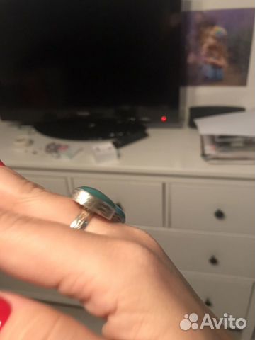 Комплект кольцо и серьги (серебро, малахит, бирюза Комплект кольцо и серьги (серебро, малахит, бирюза