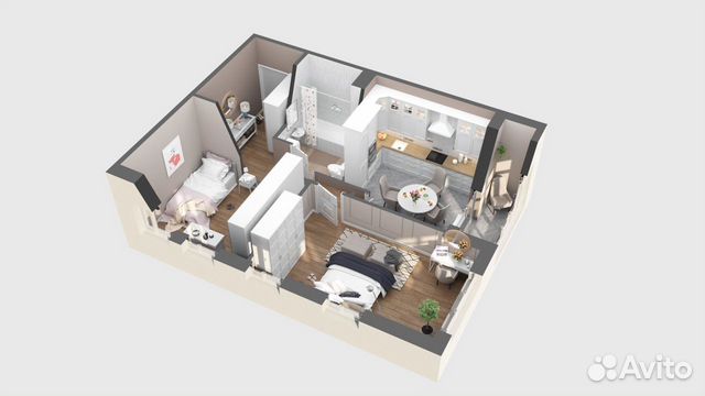 3-к квартира, 96.9 м², 3/16 эт. 3-к квартира, 96.9 м², 3/16 эт.