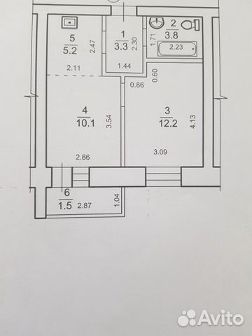2-к квартира, 36.1 м², 8/9 эт.