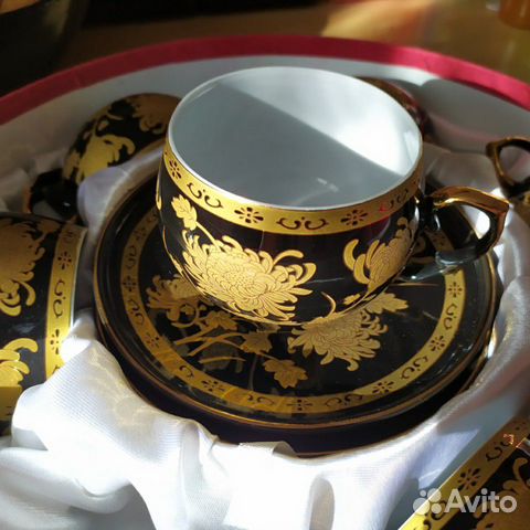 Чайный сервиз (набор) Китайский фарфор с позолотой