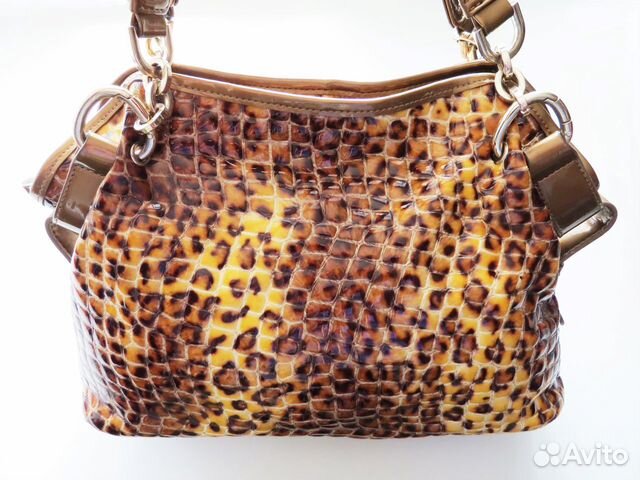 Сумка натуральная кожа лак