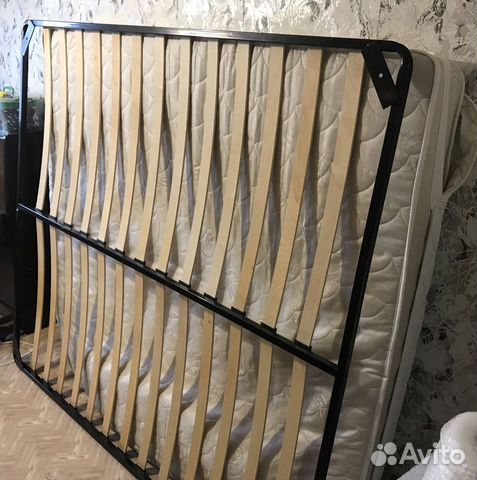 БУ кровать Мебельвиа Стефан с матрасом и рейлом