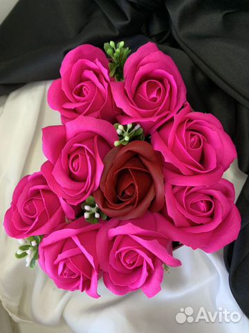 Букет из мыльных роз