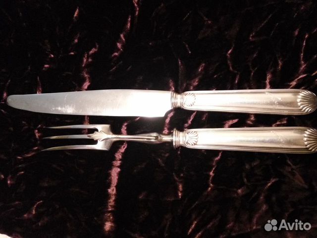Старинный столовый набор для мяса Старинный столовый набор для мяса