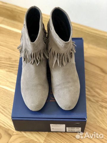 Полусапоги замшевые