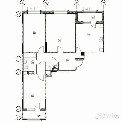 3-к квартира, 94.8 м², 17/24 эт. 3-к квартира, 94.8 м², 17/24 эт.