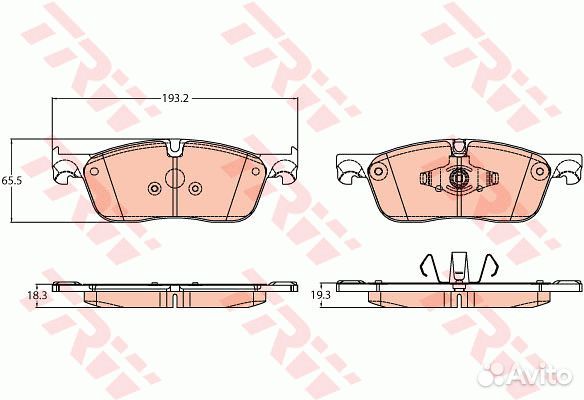 Колодки тормозные передние Land Rover, Jaguar