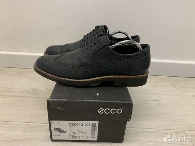 Туфли Ecco Biarritz броги 43 размер чёрные