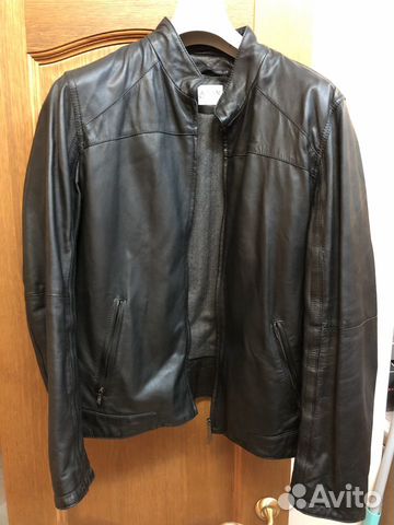 Кожаная куртка armani collezioni