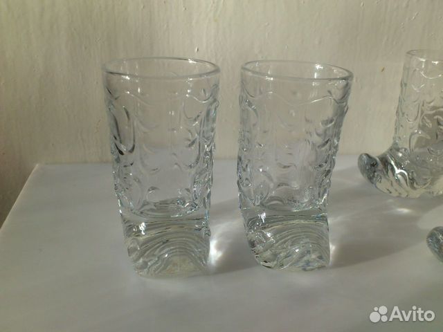 Стопки сапожки, хрусталь, 6 штук Стопки сапожки, хрусталь, 6 штук