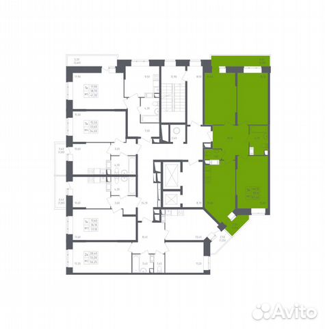 3-к квартира, 82.4 м², 12/17 эт.