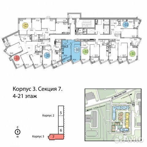 1-к квартира, 37.4 м², 14/21 эт. 1-к квартира, 37.4 м², 14/21 эт.