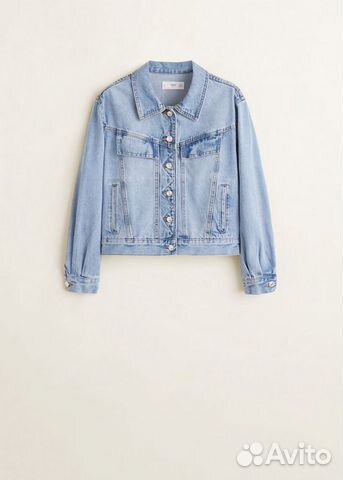 Голубая джинсовка оверсайз Mango S новая
