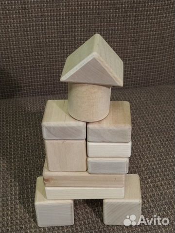 Деревянные игрушки пакетом, рыбалка, кубики