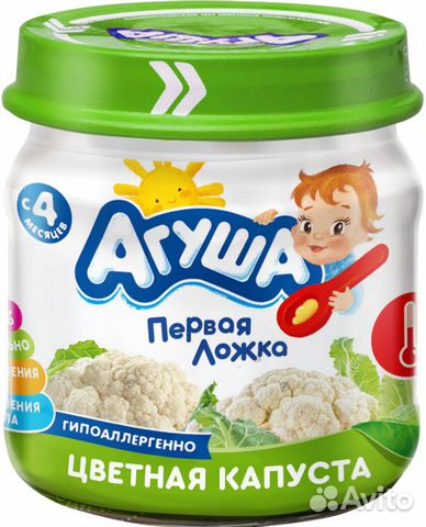 Овощные и мясные пюре Агуша