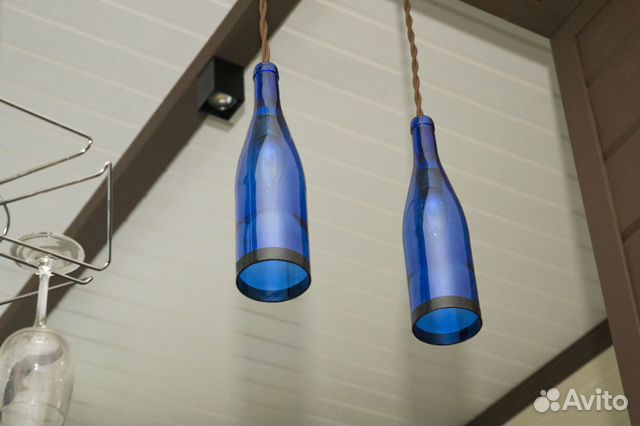 Люстра из бутылок Лофт Люстра из бутылок Лофт