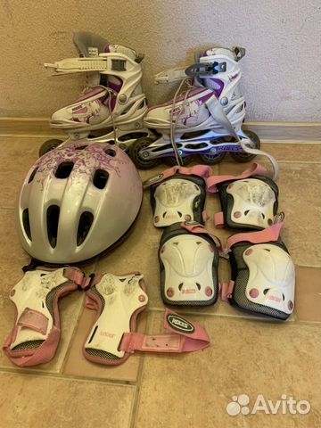 Роликовые коньки и шлем для девочки Roces Роликовые коньки и шлем для девочки Roces