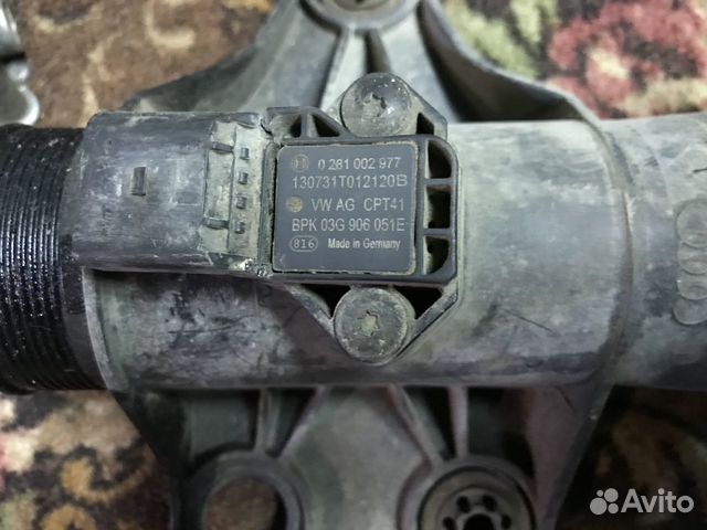 Патрубок с дросселем Ауди 3,0 дизель CDU