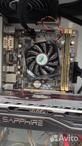 Мать, проц, кулер, оператива