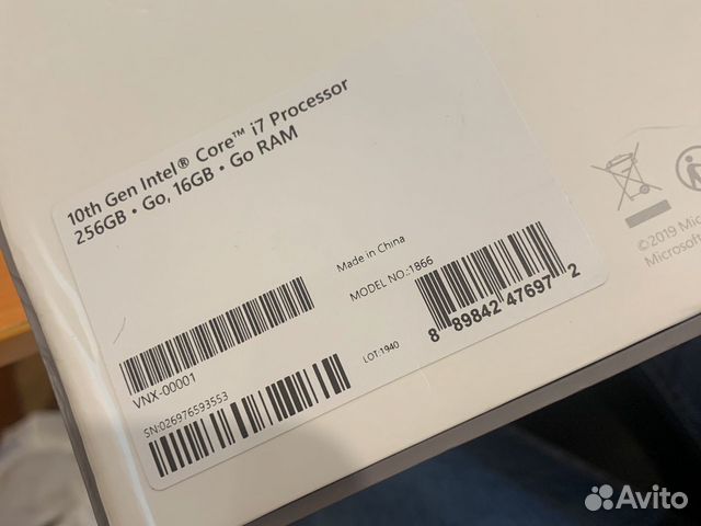 Microsoft surface pro 7 i7/16gb/256gb
