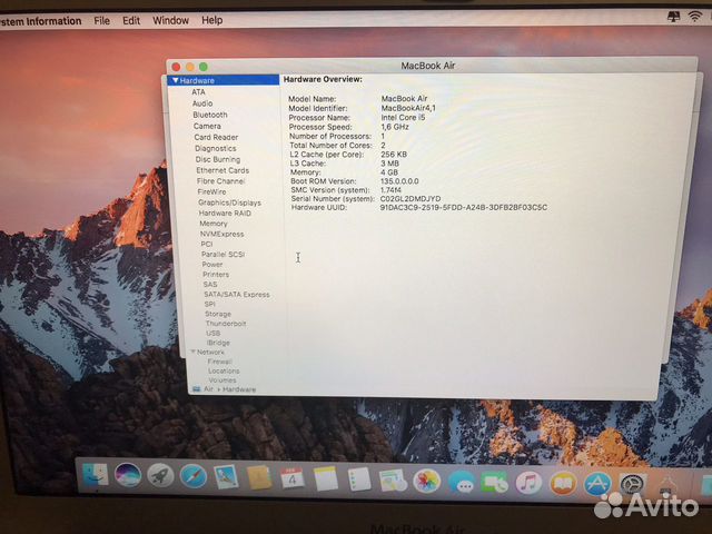 MacBook Air 11’ 2011 A1370 4Gb