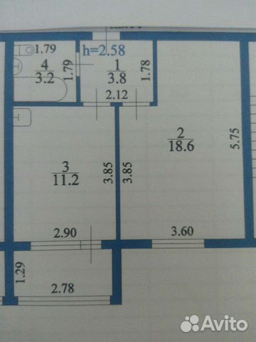 1-к квартира, 37 м², 2/3 эт.