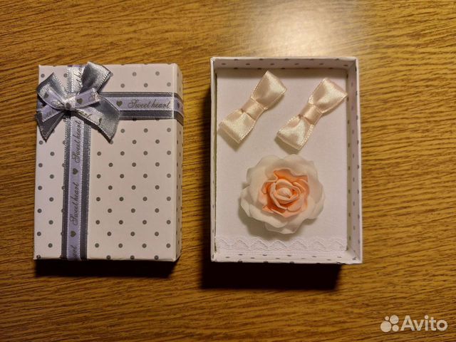 Свадебная подушечка для колец в подарочной коробке