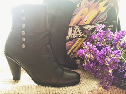 Женские сапоги демисезонные/черные/кожа Ecco