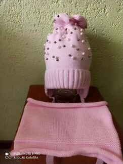 Комплект шапка, шарф рр 46-48