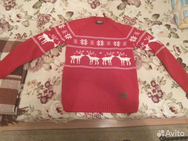 Свитер женский с оленями Siberia, размер L