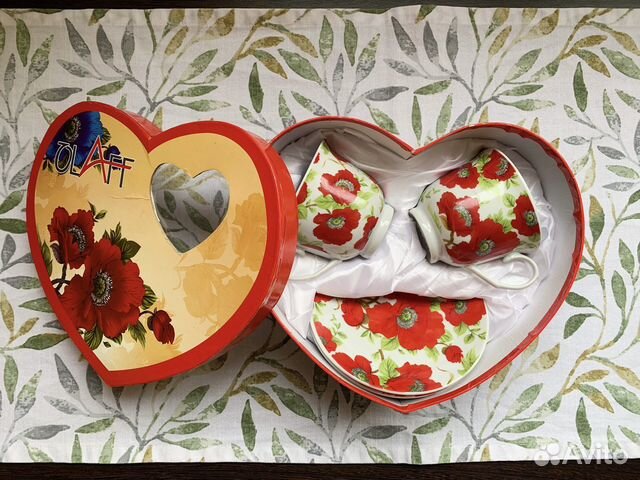 Чайная пара фарфор новый чайный сервиз