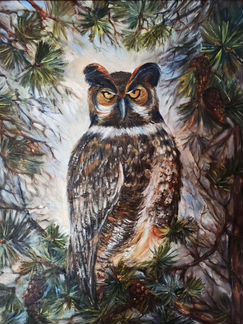 Картина маслом Сова